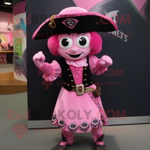 Roze piraat mascotte...