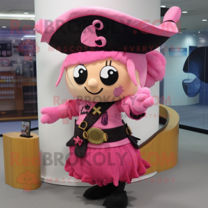 Pink Pirate maskot kostume...