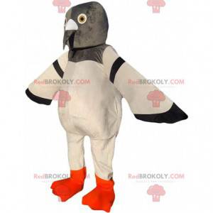 Mascotte gigante piccione, grigio e bianco, costume piccione -