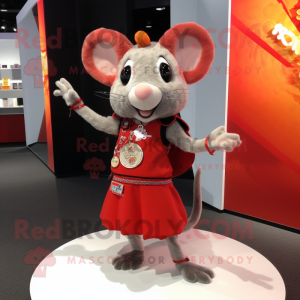 Red Rat mascotte kostuum...