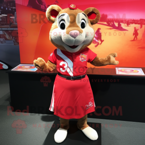 Red Rat maskot kostume...