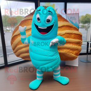 Cyan Croissant maskot...