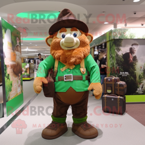 Brun Leprechaun maskot...