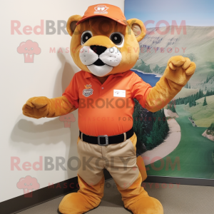 Orange Mountain Lion maskot...