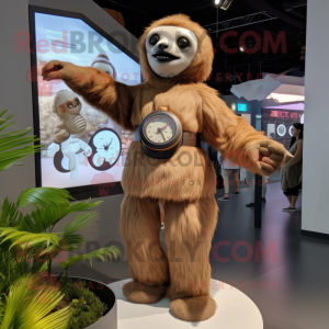 Tan Giant Sloth mascotte...