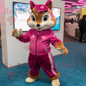 Magenta Chipmunk mascotte...