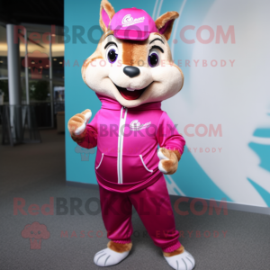 Magenta Chipmunk mascotte...