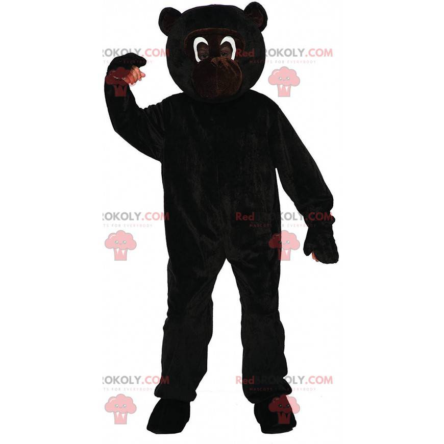 Mascotte zwarte aap, kostuum reusachtige marmoset -