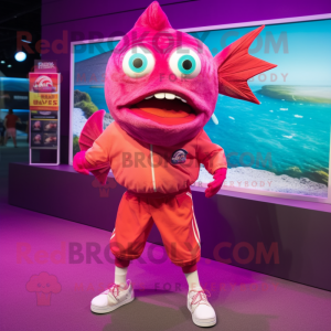 Magenta Piranha maskot...