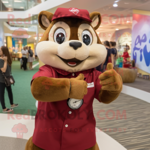 Maroon Chipmunk maskot...