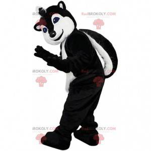 Mascotte de putois noir et blanc, costume de raton laveur -