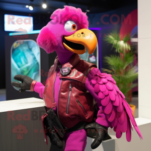 Magenta Dodo Bird mascotte...