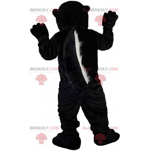 Black and white polecot mascot, raccoon costume - Redbrokoly.com