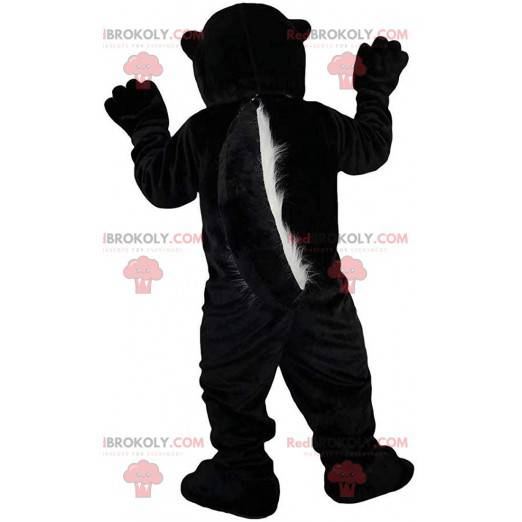 Zwart-wit bunzing mascotte, wasbeer kostuum - Redbrokoly.com