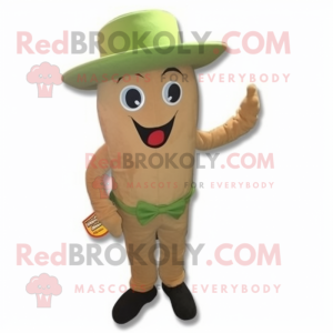 Tan Melon maskot kostume...