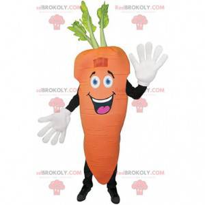 Mascotte carota gigante arancione, costume vegetale -