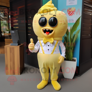 Citrongul Pop Corn maskot...