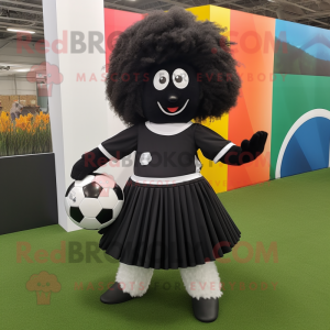 Black Soccer Goal mascotte...