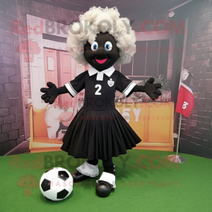 Black Soccer Goal mascotte...