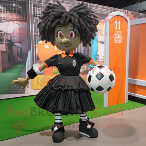 Black Soccer Goal maskot...