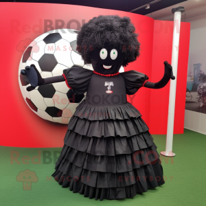 Black Soccer Goal mascotte...