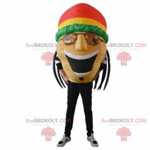Mascotte de rastaman gonflable, de Jamaïcains avec des dreads -