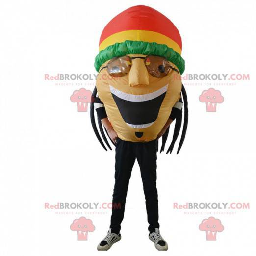 Mascotte de rastaman gonflable, de Jamaïcains avec des dreads -