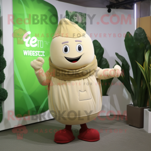 Beige Beet maskot drakt...