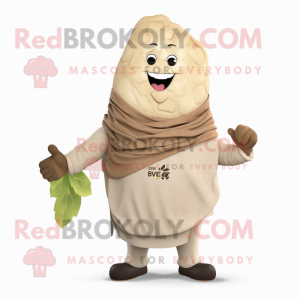 Beige Beet maskot drakt...