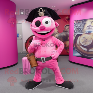 Mascotte de Pirate rose...