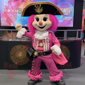 Mascotte de Pirate rose...