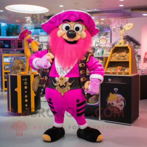 Mascotte de Pirate rose...