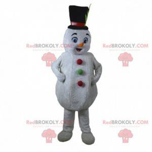 Mascotte de bonhomme de neige blanc, costume de Noël -
