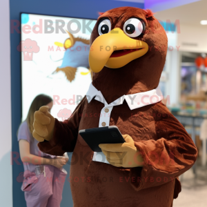 Brown Gull maskot kostume...