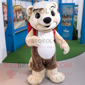 Beige Badger mascotte...