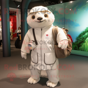 White Sloth maskot kostume...