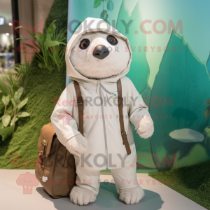 White Sloth maskot kostume...