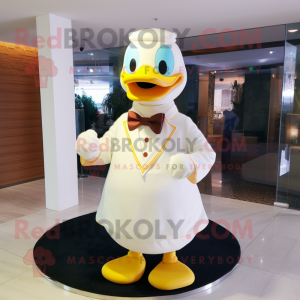 Cream Duck maskot kostume...