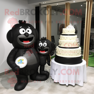 Schwarze Hochzeitstorte als...