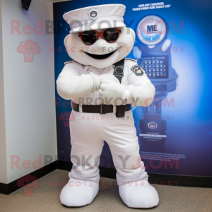 White American Soldier mascot costume character dressed with a Jumpsuit and Bracelet watches