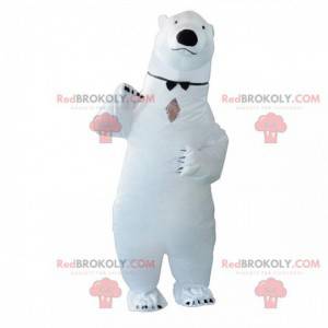 Mascotte d'ours polaire gonflable, costume d'ours blanc géant -