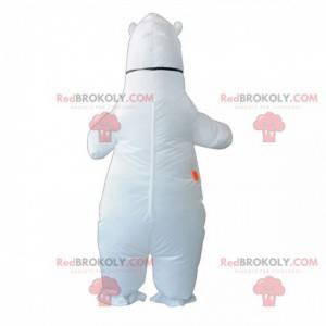 Mascotte d'ours polaire gonflable, costume d'ours blanc géant -