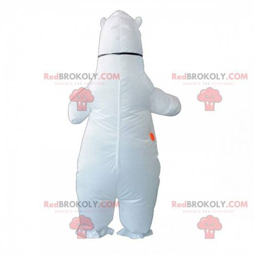 Mascotte d'ours polaire gonflable, costume d'ours blanc géant -