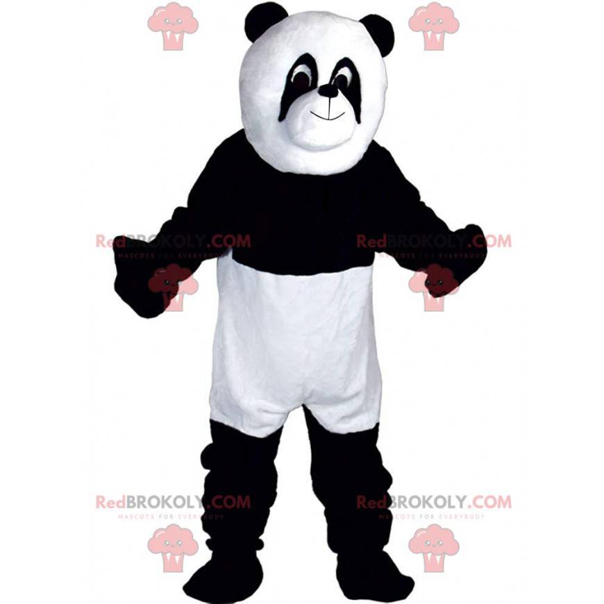 Hvid og sort panda maskot, tofarvet bamse kostume - Hvid og sort panda maskot, tofarvet bamse kostume -
