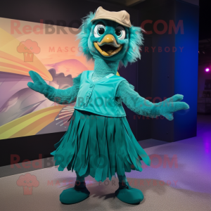 Teal Emu mascotte kostuum...