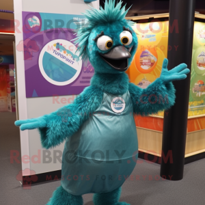 Teal Emu mascotte kostuum...