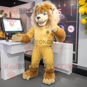 Gold Tamer Lion maskot...