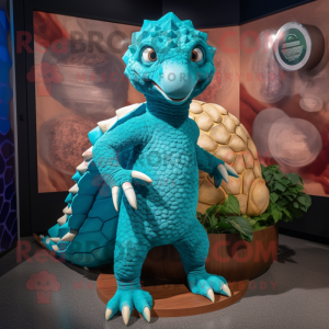 Turquoise Pangolin mascotte...