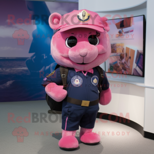 Pink Navy Seal maskot...