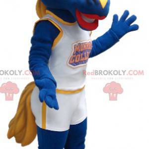 Blue and yellow horse mascot - Redbrokoly.com